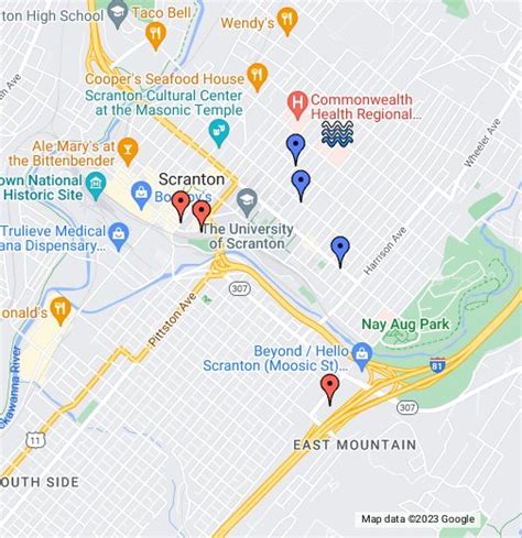 scranton pa google maps.